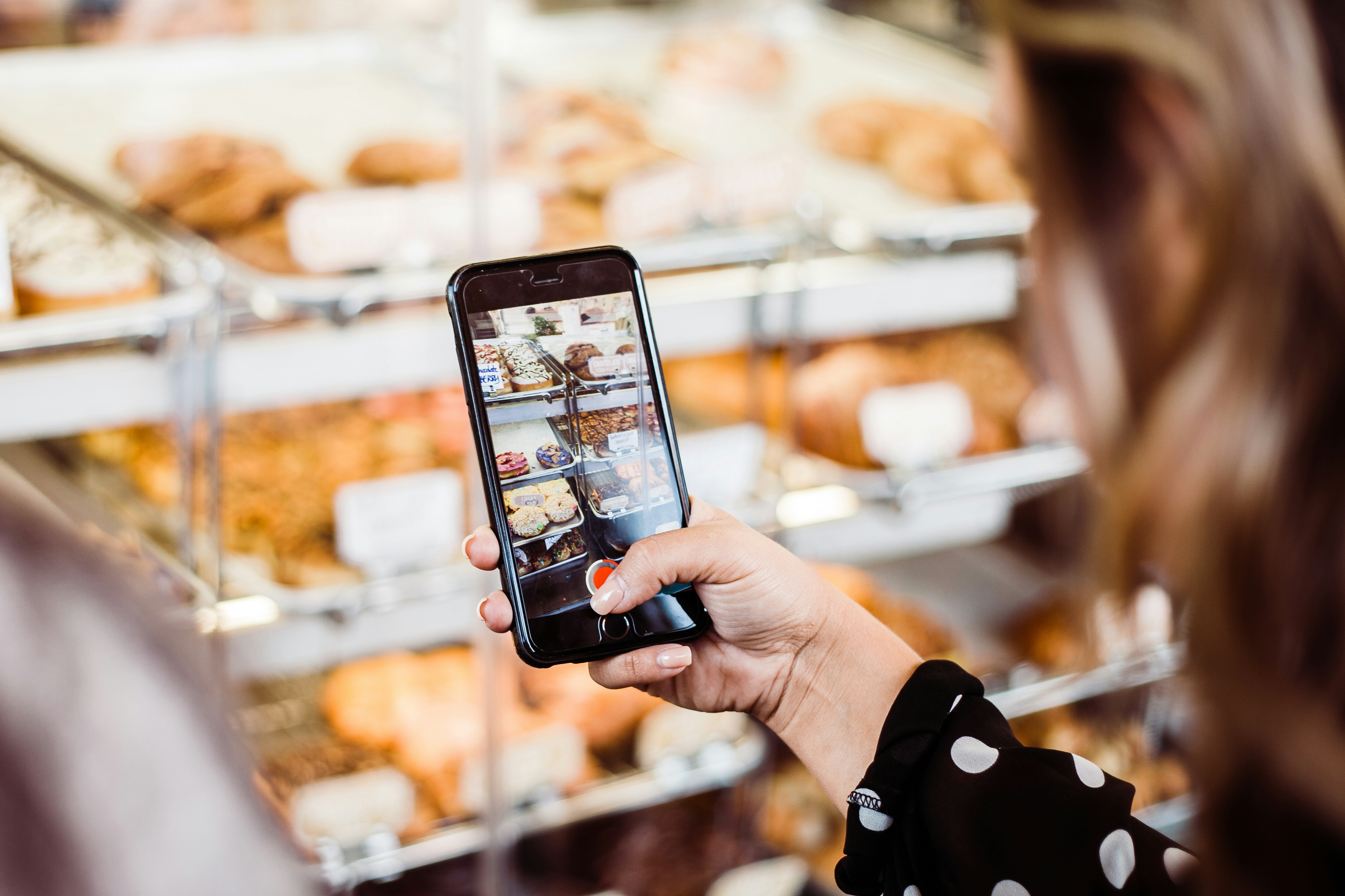 Food display photography